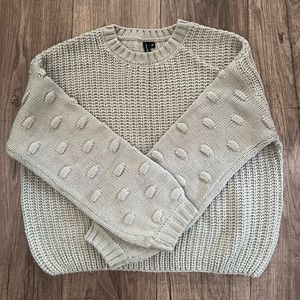 Sage Texture Sleeve Sweater